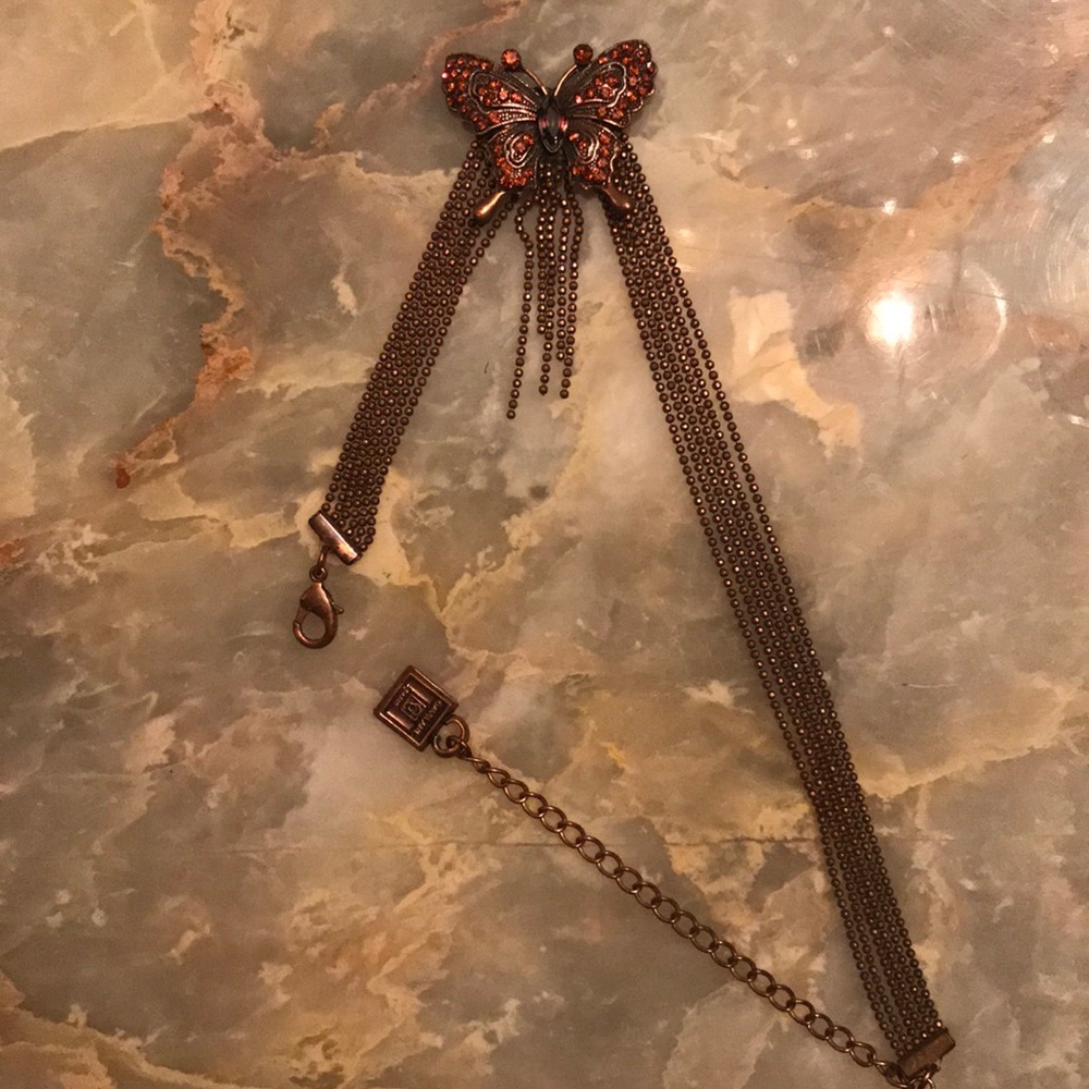 Copper Butterfly Choker